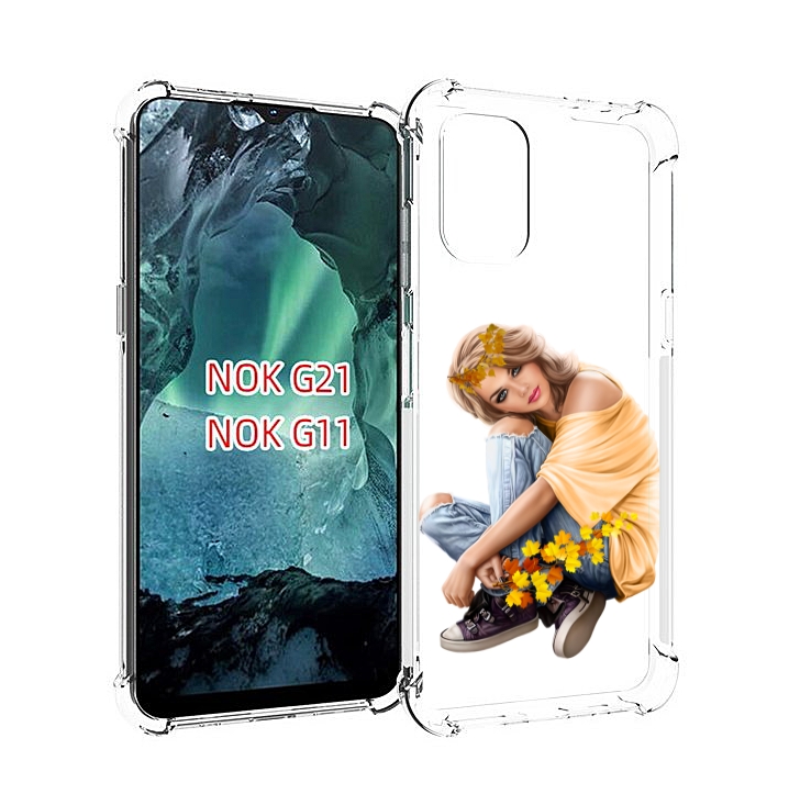 

Чехол MyPads девушка-в-цветочками женский для Nokia G11 / G21, Прозрачный, Tocco