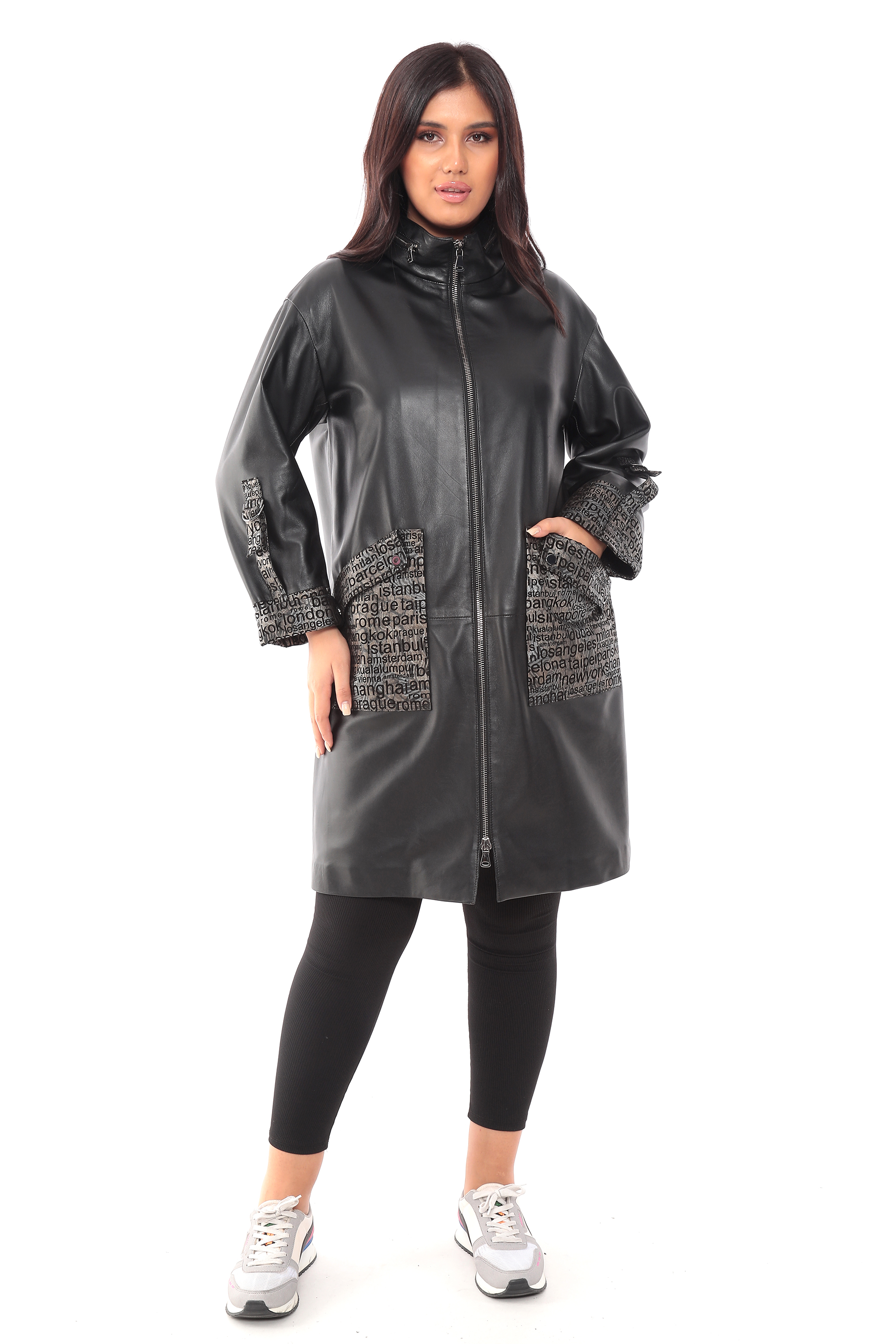 

Плащ женский МОСМЕХА 8022157 черный 48 RU, 8022157