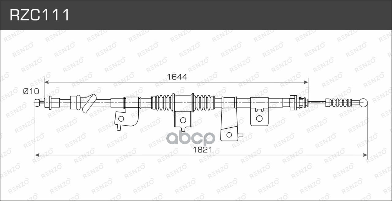 фото Трос тормоза стояночного renzo^rzc111 renzo арт. rzc111