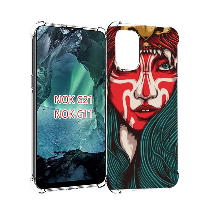 

Чехол Mypads Девушка-В-Маскировке Для Nokia G11/G21, Прозрачный, Tocco