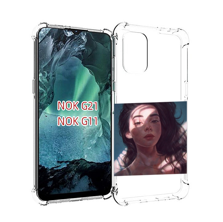 

Чехол Mypads Девушка-В-Лучах Женский Для Nokia G11/G21, Прозрачный, Tocco