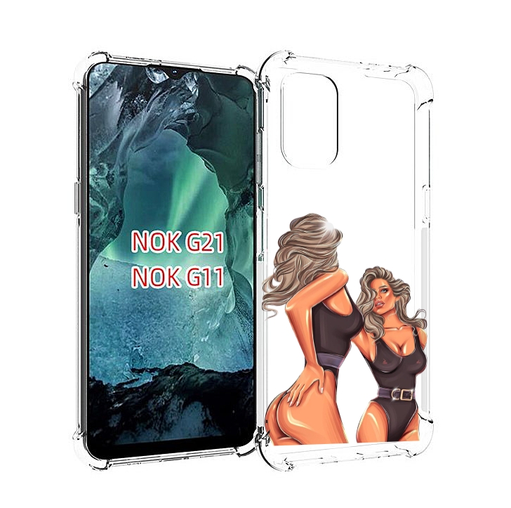 Чехол Mypads Девушка-В-Купальнике-Черном Женский Для Nokia G11/G21