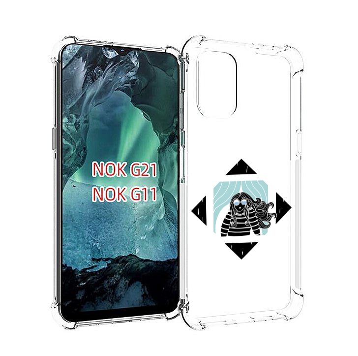 

Чехол Mypads Девушка-В-Квадратике Для Nokia G11/G21, Прозрачный, Tocco