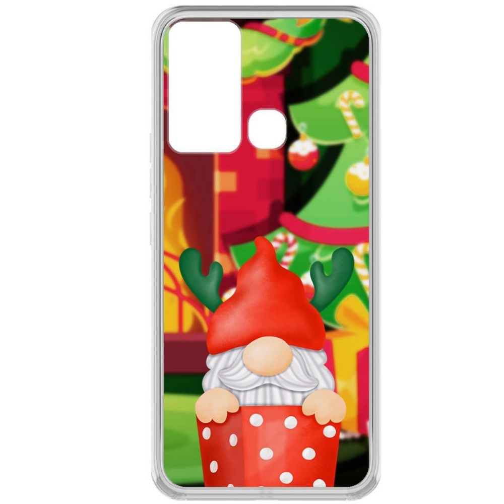 

Чехол-накладка Krutoff Clear Case Гном для Infinix Hot 12i