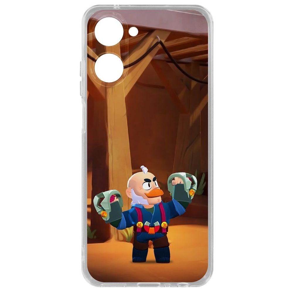 

Чехол Brawl Stars-Сэм для Realme 10 4G, Прозрачный