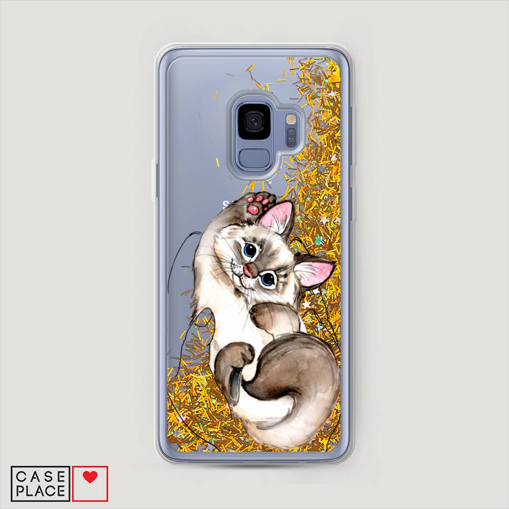 

Чехол Awog на Samsung Galaxy S9 "Котенок в ладошках", Коричневый, 25790-1