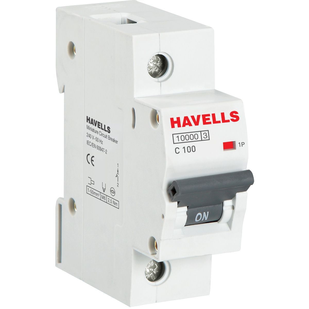 фото Автоматический выключатель havells: 1p, 10ka, c-100a, 1,5m