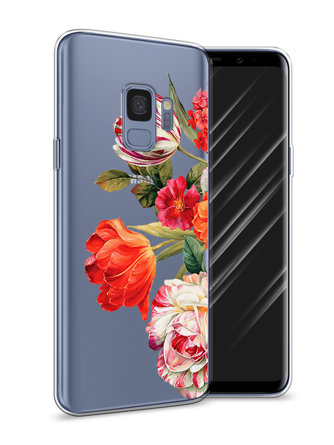 

Чехол Awog на Samsung Galaxy S9 "Весенний букет", Красный;розовый;зеленый, 25750-8