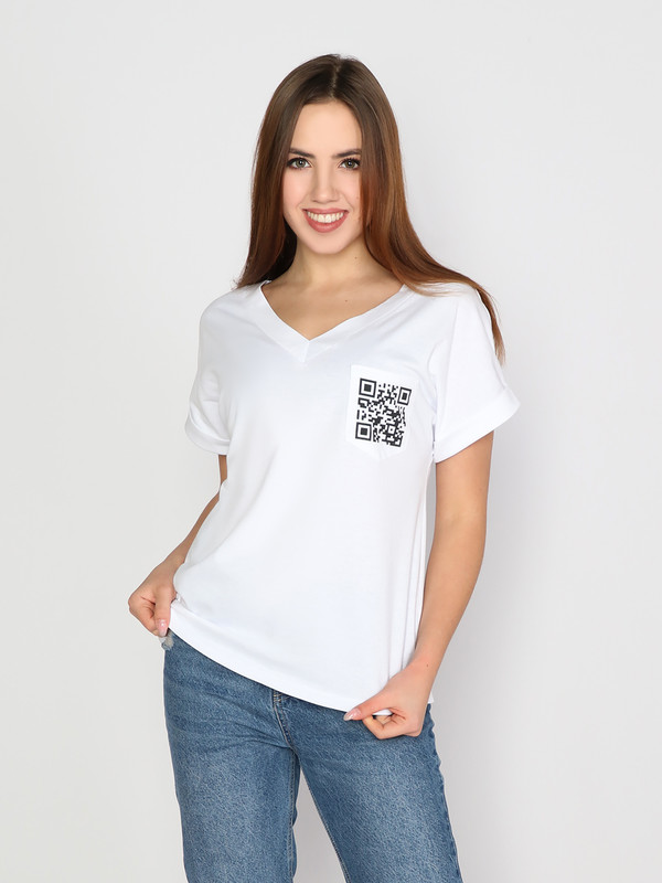 

Футболка женская Fashion Margo ФЖ 00160 белая 50 RU, Белый, ФЖ 00160