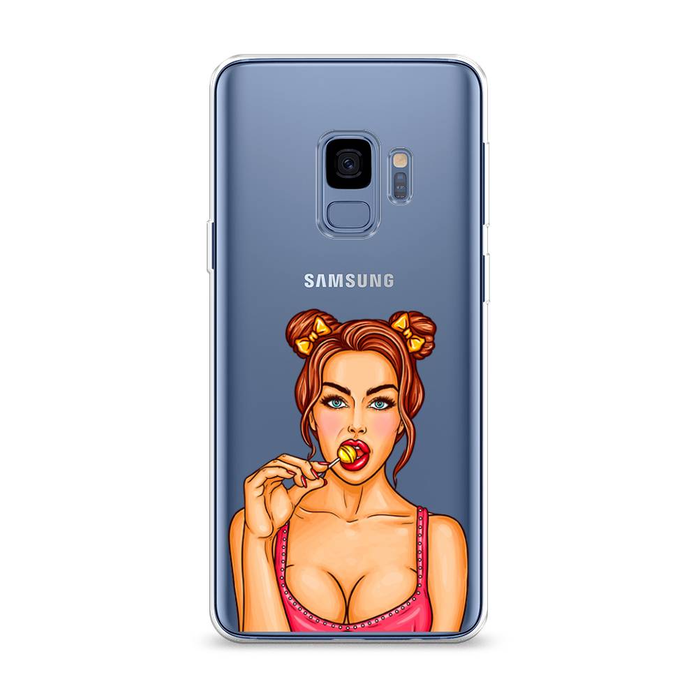 

Чехол Awog на Samsung Galaxy S9 "Вкусный леденец", Бежевый;коричневый;розовый
