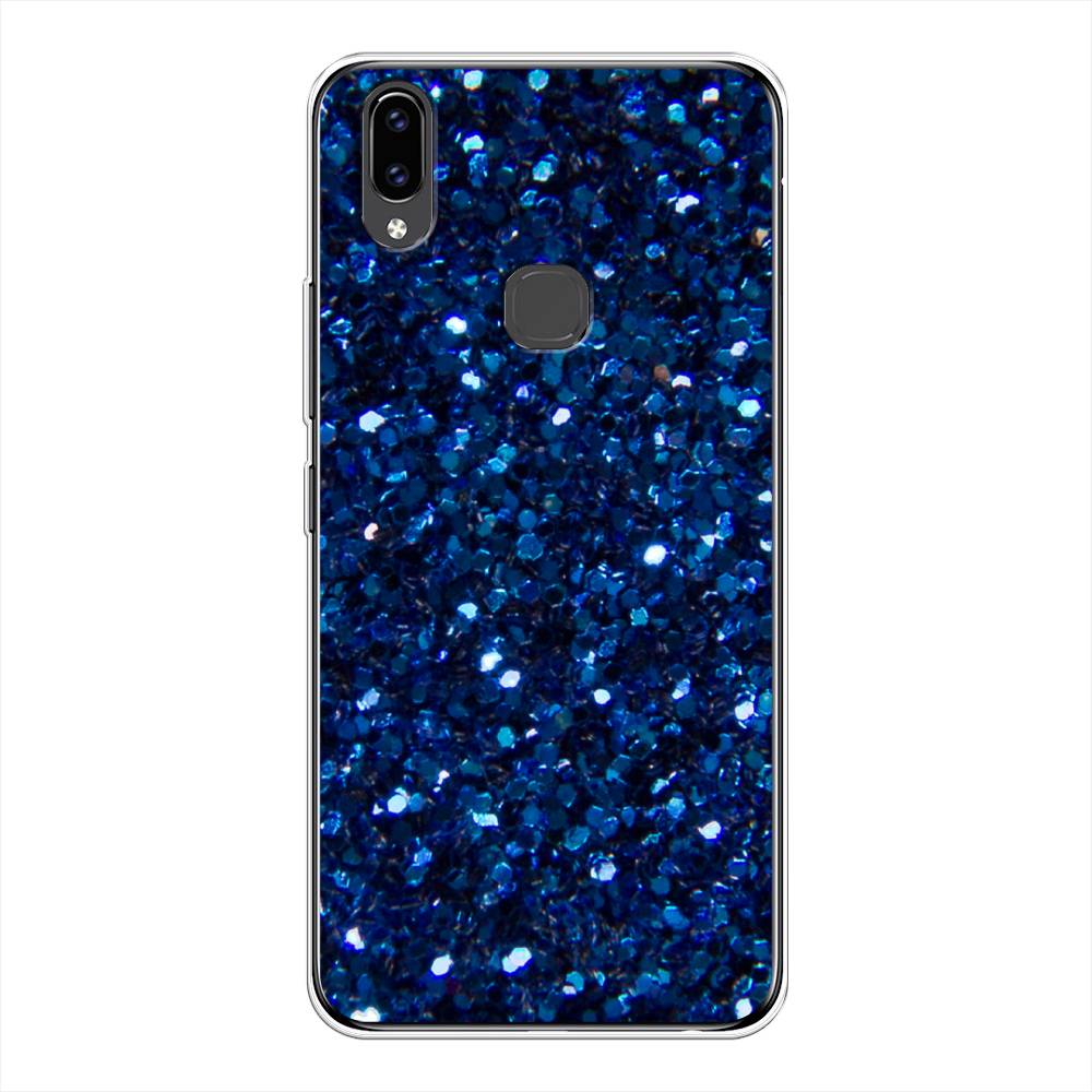 фото Чехол awog "синие блестки рисунок" для vivo v9