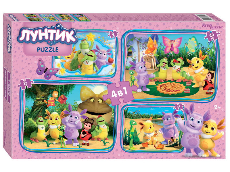 

Пазл Step Puzzle 4 в 1 Лунтик