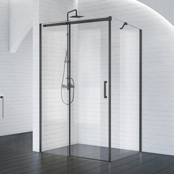 фото Душевой уголок belbagno acqua-ah-1-130/90-c-nero