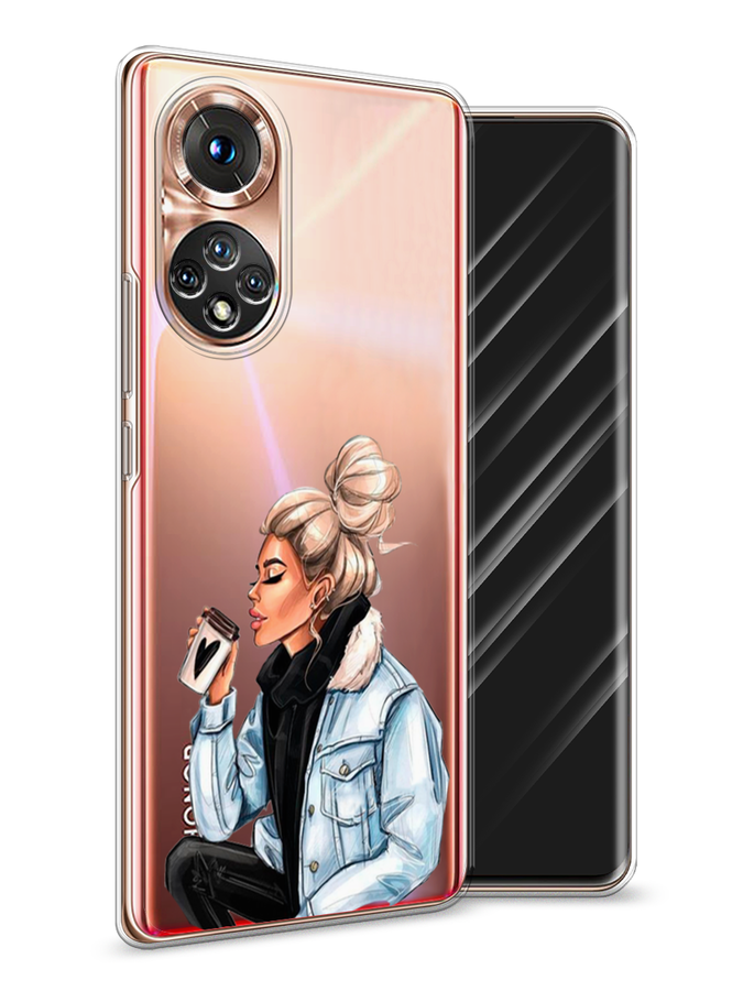 

Чехол Awog на Honor 50 "Cute girl", Коричневый;бежевый, 6105450-7