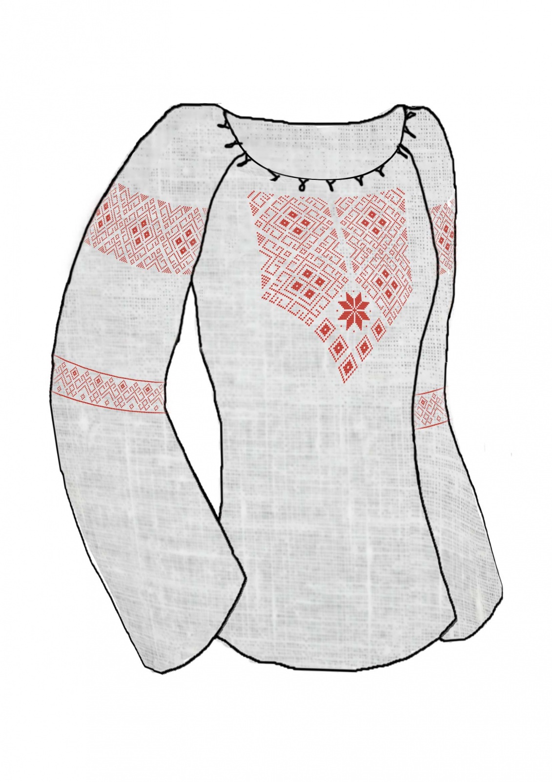 фото Каролинка женская рубашка, лен, 08, берегиня, 56-62 размер