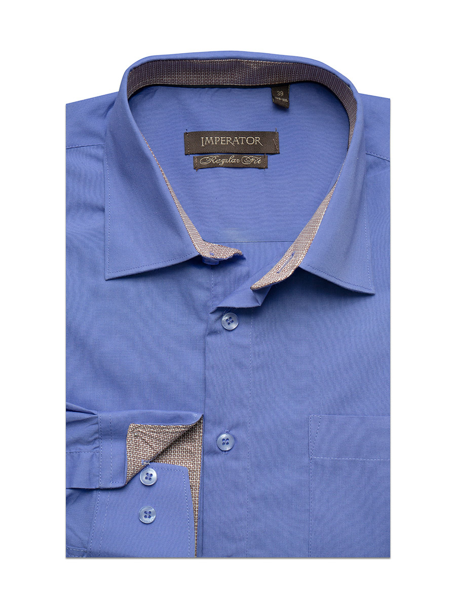 Рубашка мужская Imperator Denim-33 фиолетовая 41/178-186
