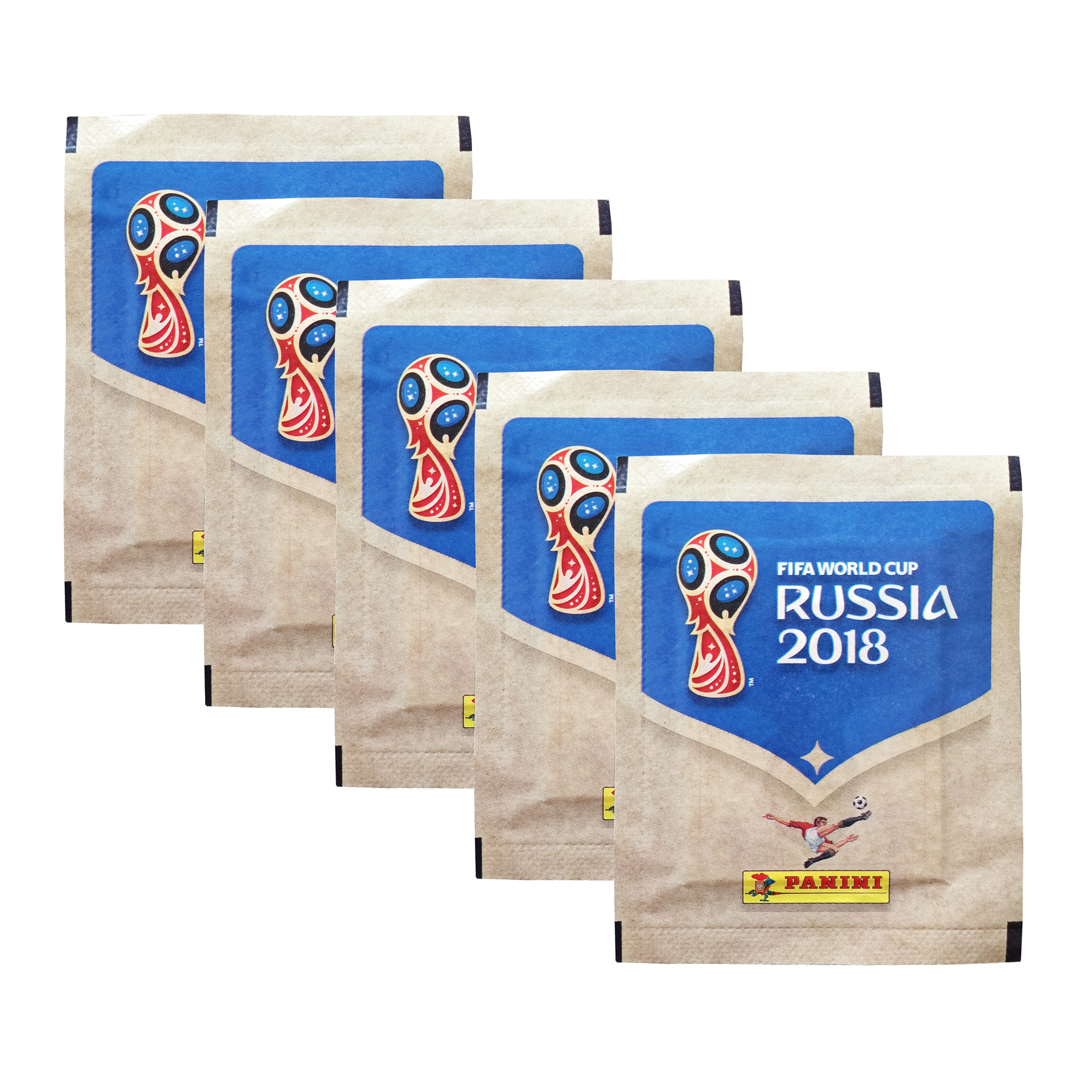 

Наклейки Panini Чемпионат мира по футболу FIFA 2018, 5 пакетиков, 25 наклеек, FIFA 2018