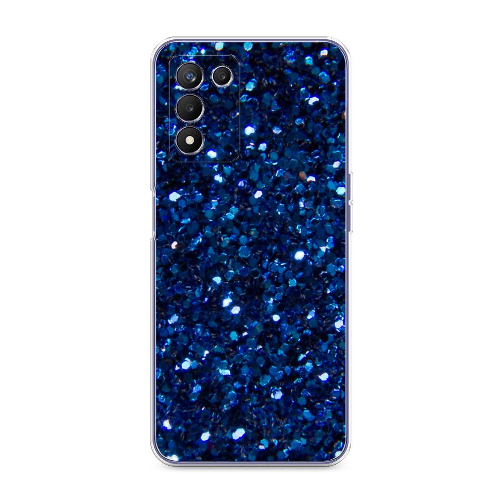 

Чехол Awog "Синие блестки рисунок" для Realme Q3s