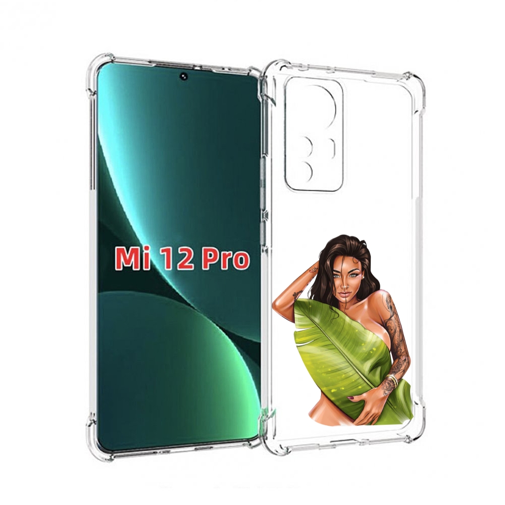 

Чехол MyPads девушка-модель-с-большим-листом женский для Xiaomi 12S Pro, Прозрачный, Tocco