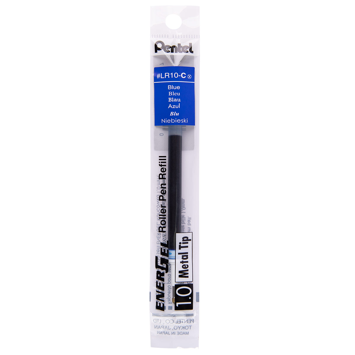 

Стержень для ручек гелевых Pentel d 1 мм LR10-CX, цвет чернил: синий, LR10-CX