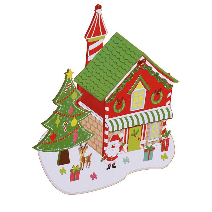 Набор для творчества - создай новогоднее украшение «Резиденция Деда Мороза» набор для творчества создай новогоднее украшение поезд деда мороза