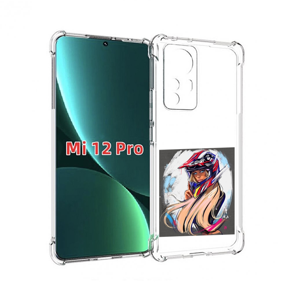 

Чехол MyPads девушка-в-шлеме для Xiaomi 12S Pro, Прозрачный, Tocco