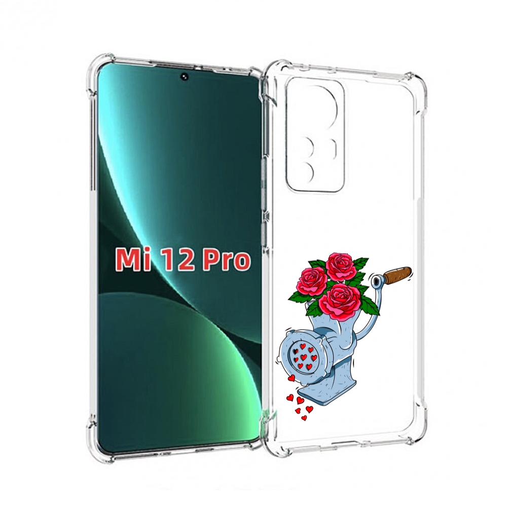 

Чехол MyPads Цветочные сердца для Xiaomi 12S Pro, Прозрачный, Tocco