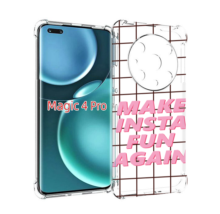 

Чехол MyPads розовая-надпись-про для Honor Magic4 Pro, Прозрачный, Tocco
