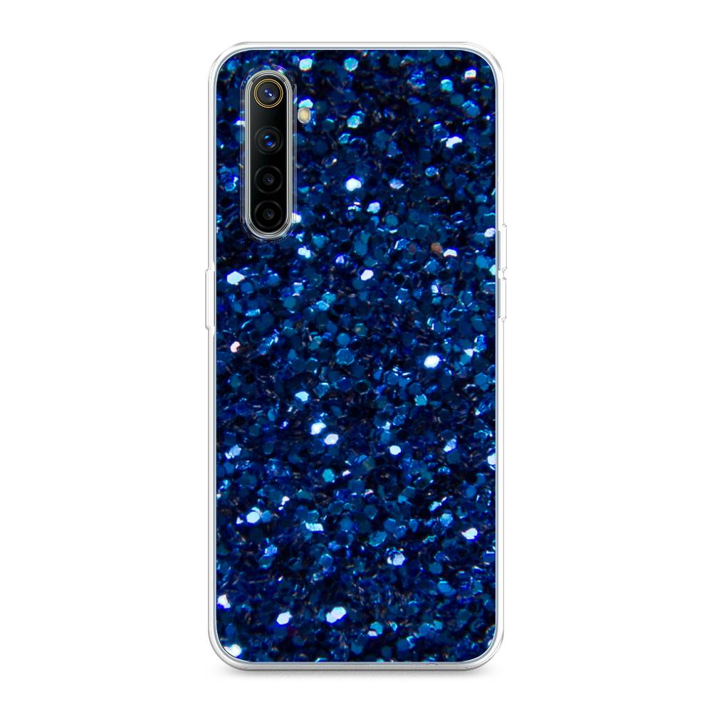 

Чехол Awog "Синие блестки рисунок" для Realme 6