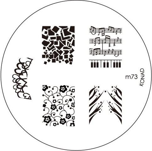 Печатная форма диск для маникюра Konad image plate M73