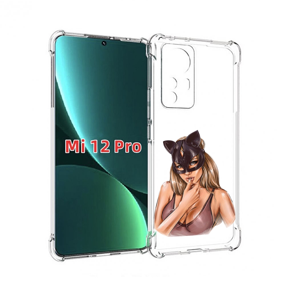Чехол MyPads девушка-в-купальнике-с-маской-кошки женский для Xiaomi 12S Pro