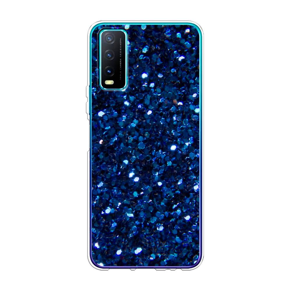 

Чехол Awog "Синие блестки рисунок" для Vivo Y20