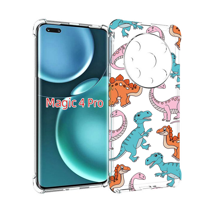 Чехол MyPads разные-динозаврики для Honor Magic4 Pro