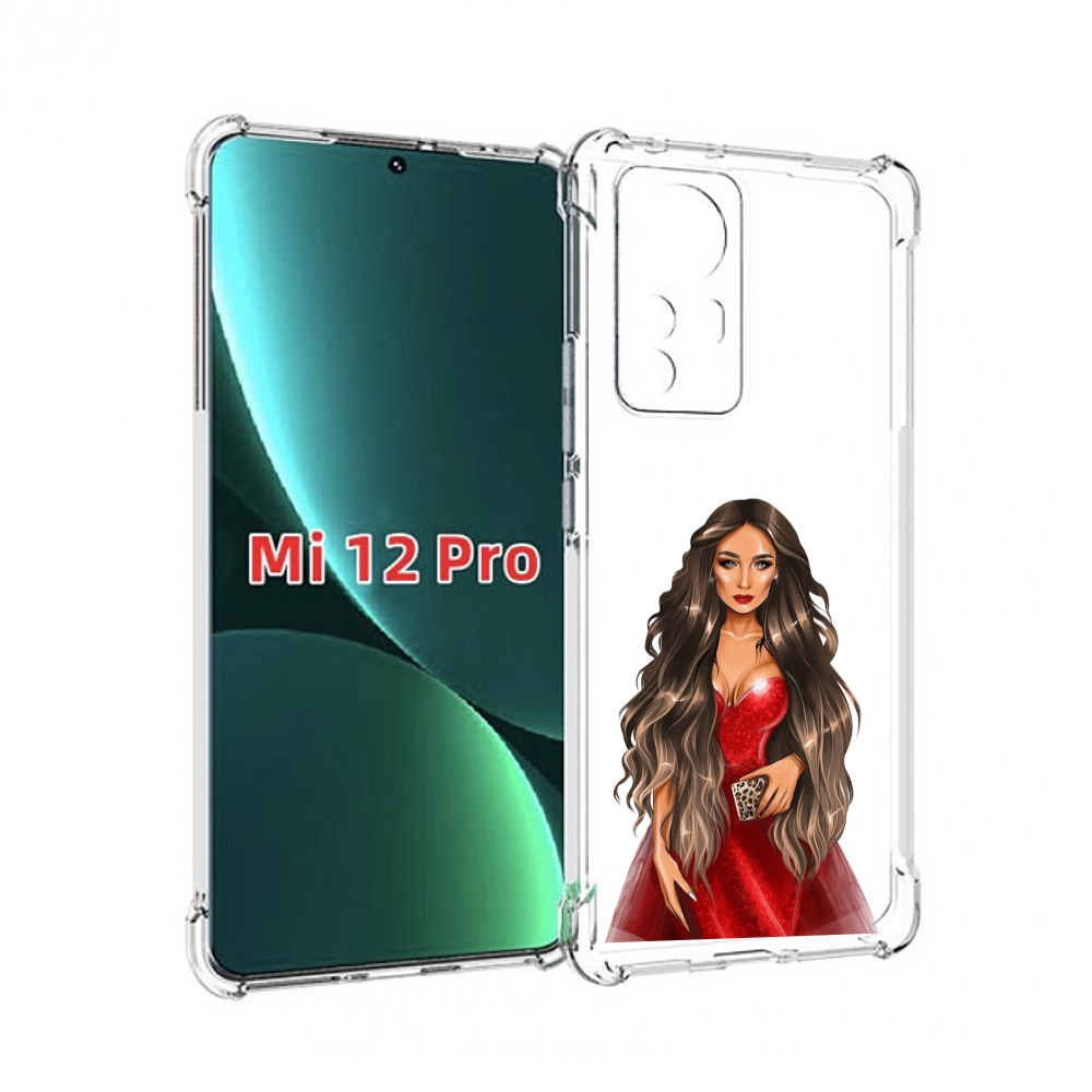 

Чехол MyPads девушка-в-вечернем-платье женский для Xiaomi 12S Pro, Прозрачный, Tocco