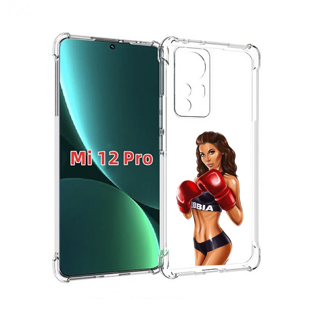 

Чехол MyPads девушка-в-боксерских-перчатках женский для Xiaomi 12S Pro, Прозрачный, Tocco