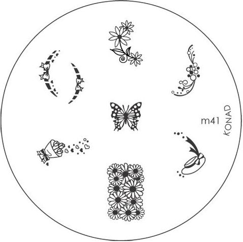 Печатная форма диск для маникюра Konad image plate M41