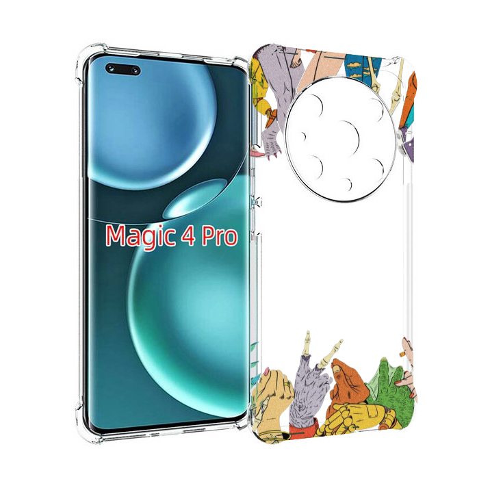 

Чехол MyPads разные персонажи пальчики для Honor Magic4 Pro, Прозрачный, Tocco