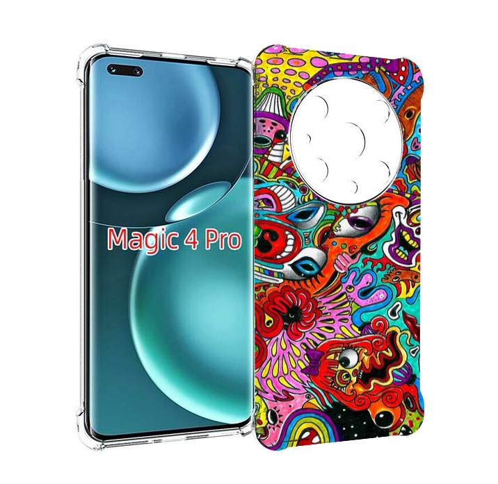 

Чехол MyPads разные абстракции яркие для Honor Magic4 Pro, Прозрачный, Tocco
