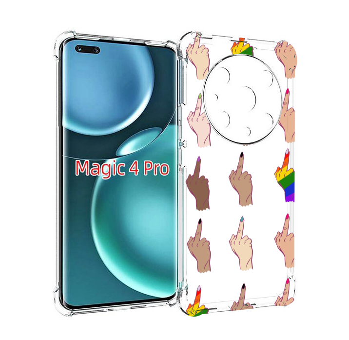 

Чехол MyPads разноцветные-руки для Honor Magic4 Pro, Прозрачный, Tocco