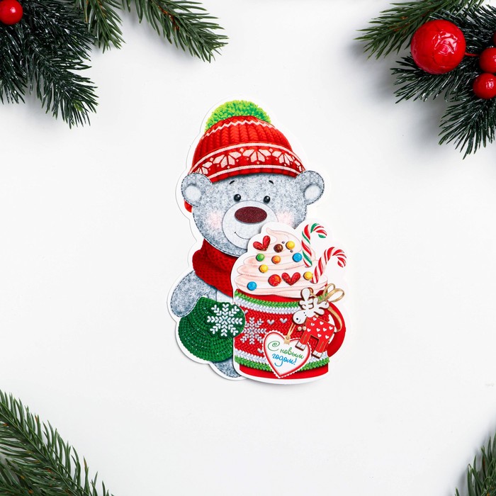 

Мини-открытка С Новым Годом! 11 20х14 см 20 шт