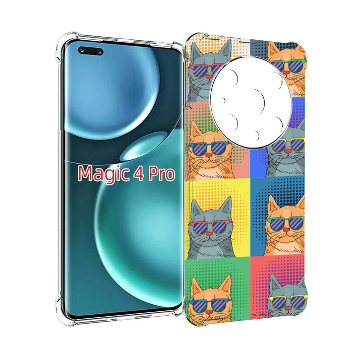 

Чехол MyPads разноцветные-коты для Honor Magic4 Pro, Прозрачный, Tocco