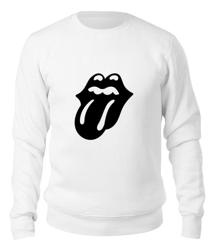 

свитшот унисекс Printio Rolling stones (black) белый 2XL, Rolling stones (black)