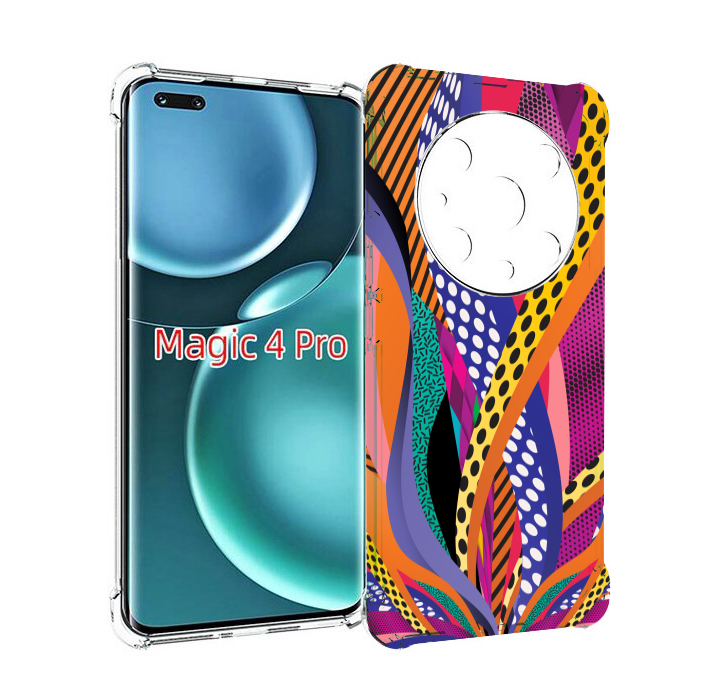 

Чехол MyPads разноцветные щупальца для Honor Magic4 Pro, Прозрачный, Tocco