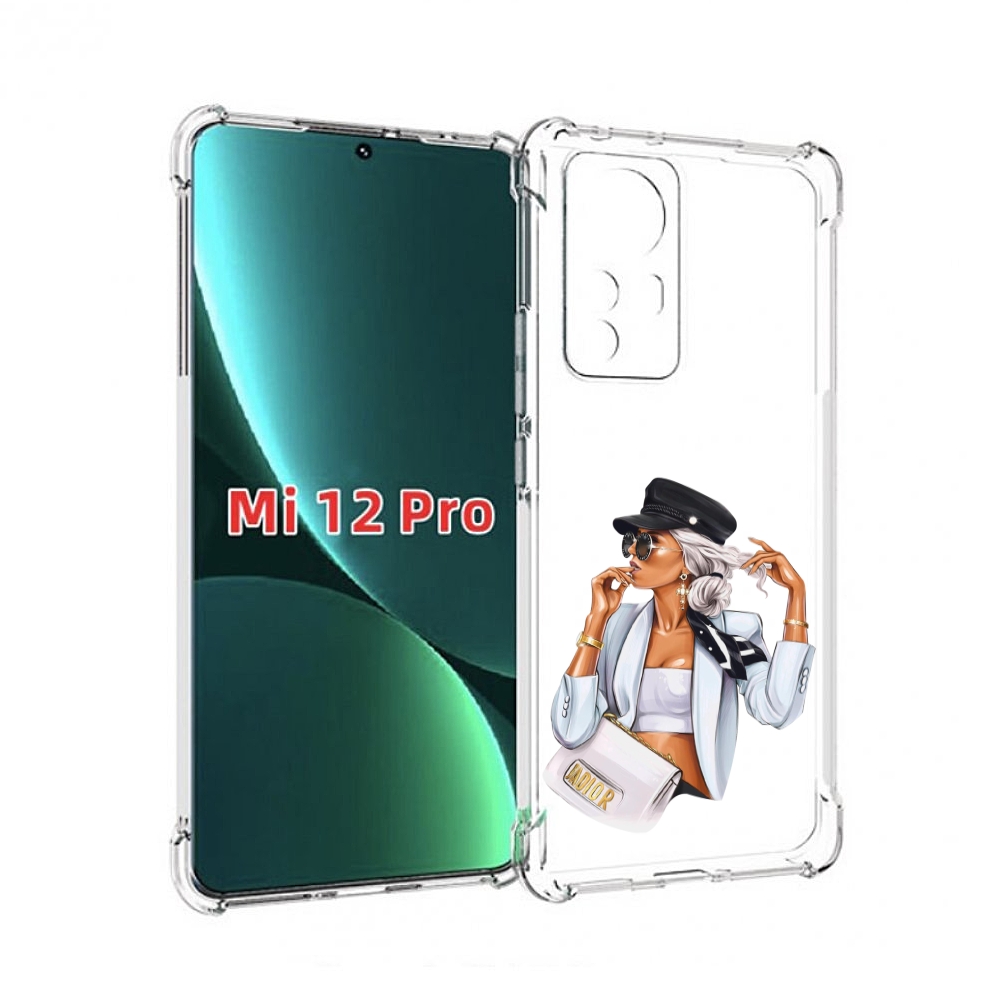 

Чехол MyPads девушка-в-белом-с-модной-сумочкой женский для Xiaomi 12S Pro, Прозрачный, Tocco