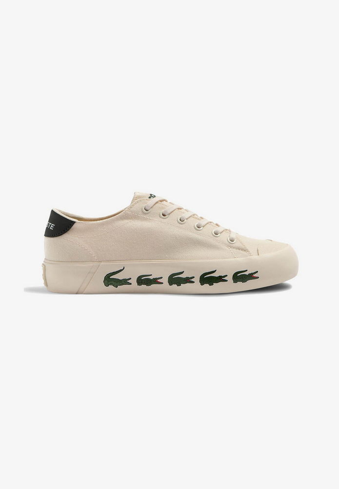 

Кеды женские Lacoste LA211A0TX бежевые 38 EU, Бежевый, LA211A0TX