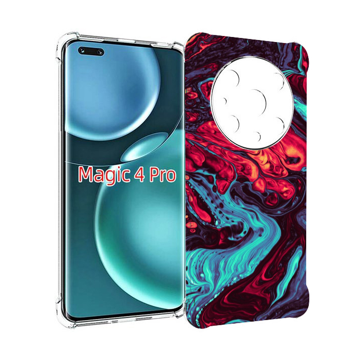 

Чехол MyPads разбавленная краска для Honor Magic4 Pro, Прозрачный, Tocco