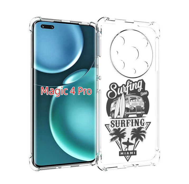 

Чехол MyPads путешествие-на-фургочике для Honor Magic4 Pro, Прозрачный, Tocco