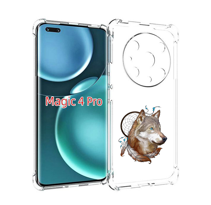 

Чехол MyPads волк и ловец снов для Honor Magic4 Pro, Прозрачный, Tocco