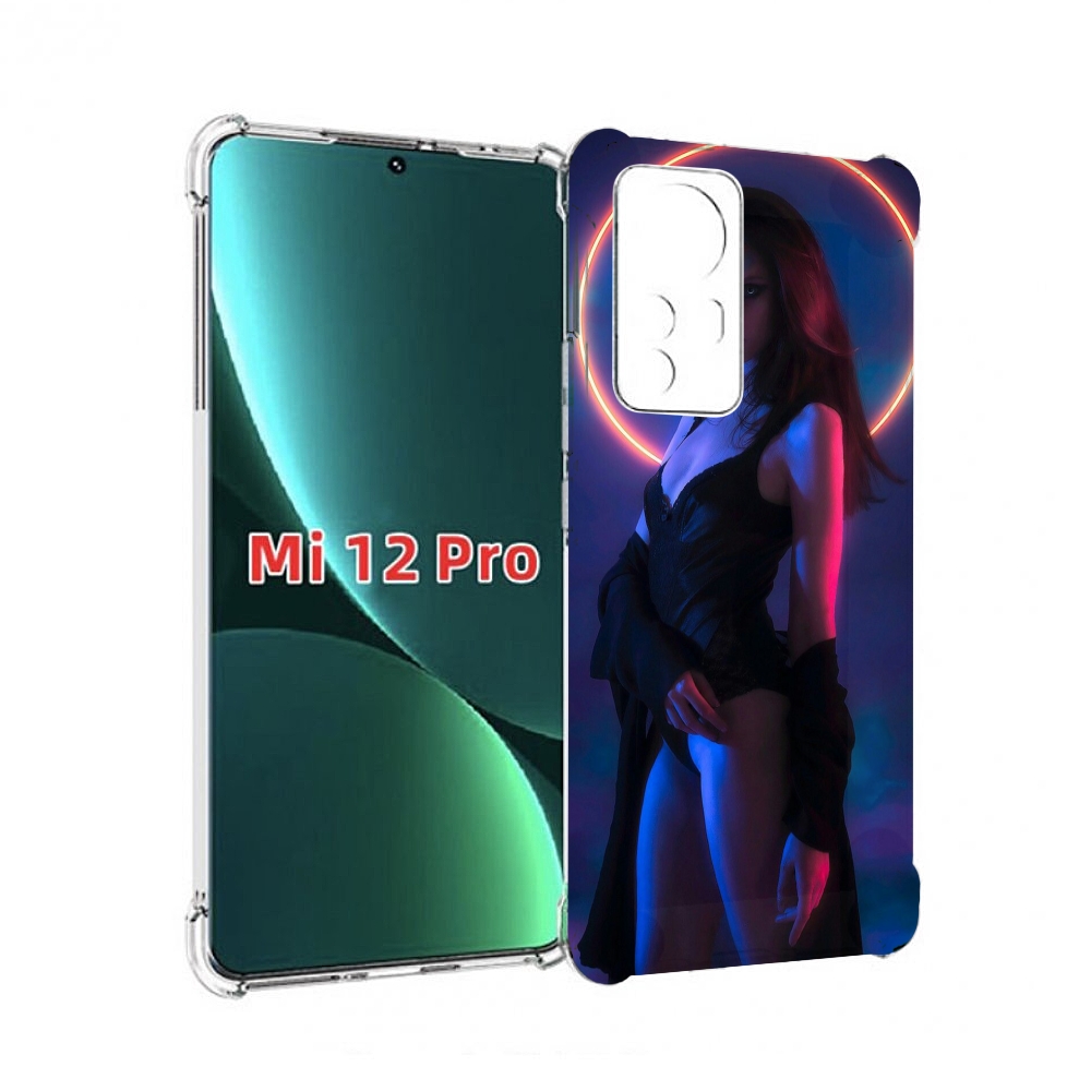 

Чехол MyPads девушка с неоновым кругом женский для Xiaomi 12S Pro, Прозрачный, Tocco