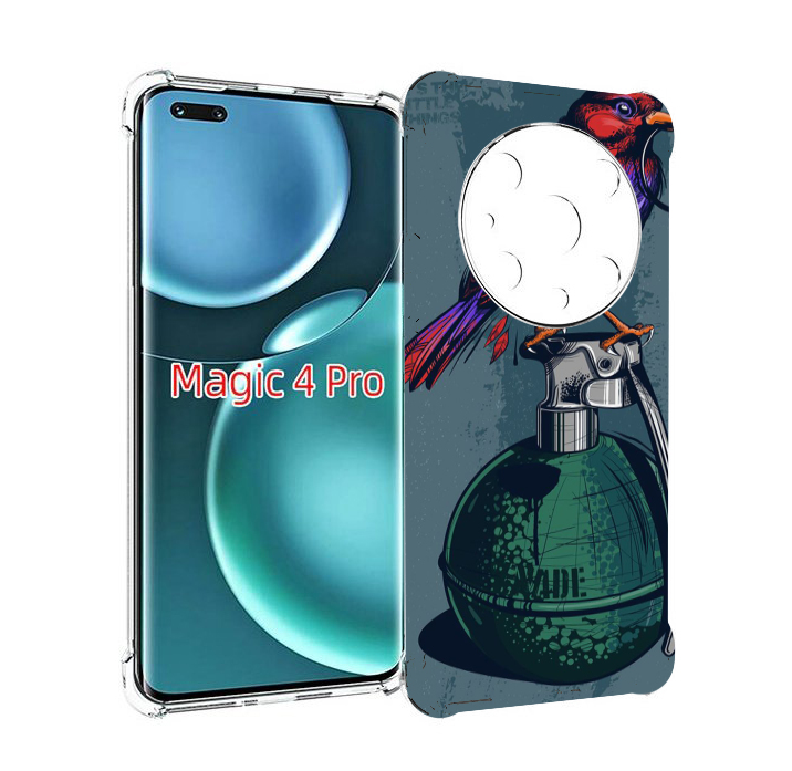 

Чехол MyPads птица с гранатой для Honor Magic4 Pro, Прозрачный, Tocco